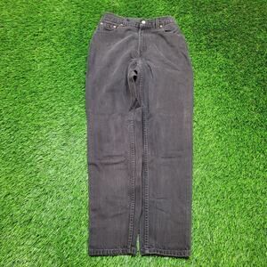 VTG 90s Levis 550 High Waisted Mom Jeans Faded Black Tapered Leg 28x30 Charcoal